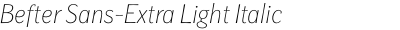 Befter Sans-Extra Light Italic